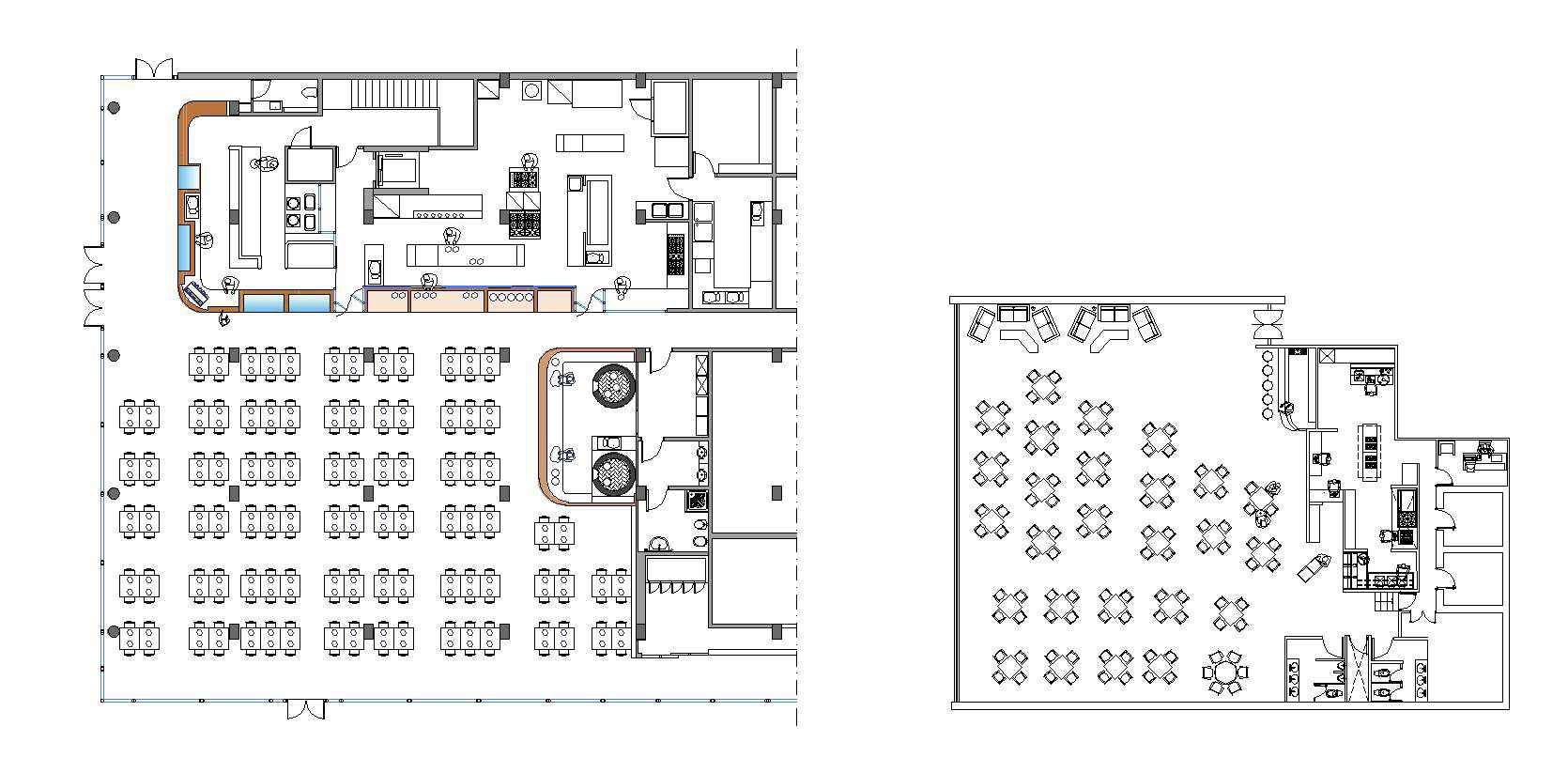 Restaurant plan design – Free Autocad Blocks & Drawings Download Center