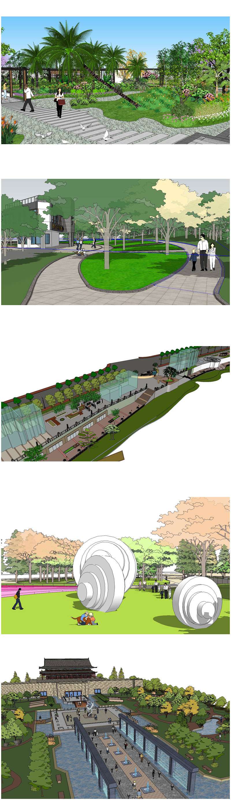 Sketchup 3D Models】20 Types of Park Landscape Sketchup 3D